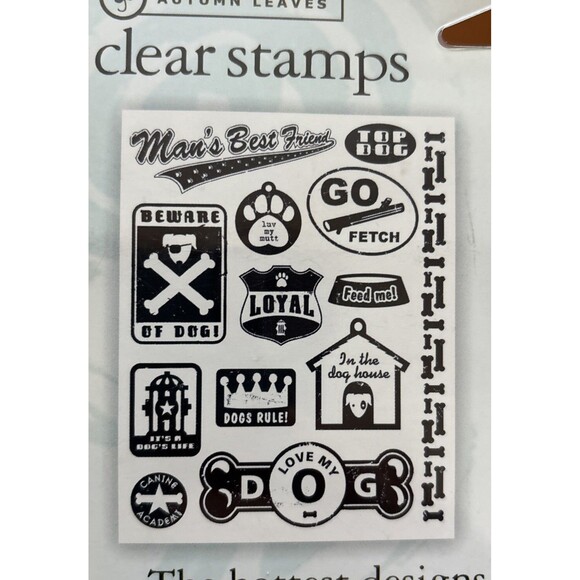 Pete’s Dogs 13 Clear Acrylic Stamps by Autumn Leaves 2007 Peter Horjus Dog Theme - Picture 5 of 5